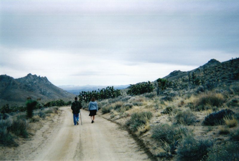 Monica walking away